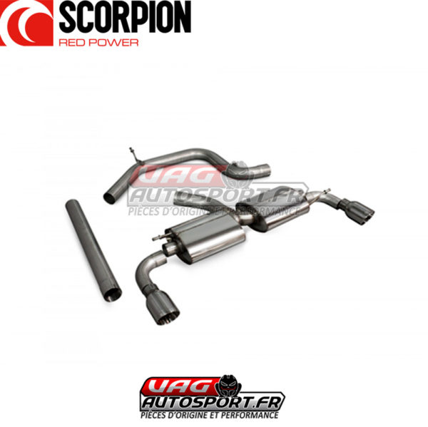 Echappement inox après cata avec tube de remplacement de l'intermédiaire - VW Scirocco R - SVWS041 - Scorpion – Image 3