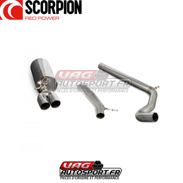 Cat-back sans silencieux intermédiaire avec sorties polies pour VW Polo Gti 1.8 TSI 6C 192cv - SVWS051 - Scorpion – Image 4