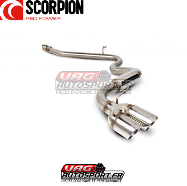 Demi-ligne / Cat-back INOX SCORPION pour AUDI TT Mk2 2.0 Tdi 170cv Quattro - SAU024