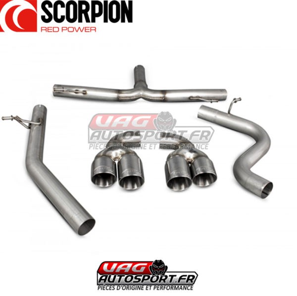 Cat-back Sorties Quad Duplex Scorpion pour AUDI TT Mk2 2.0 Tdi Quattro - SAU025 – Image 3