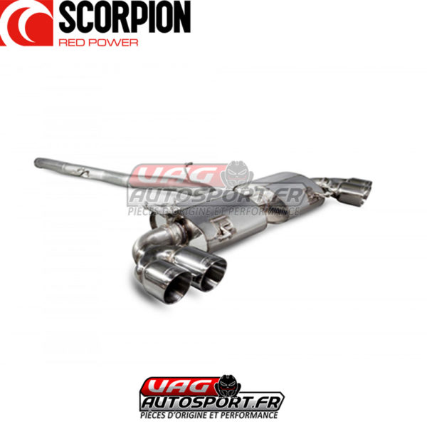 Cat-back avec suppression du silencieux intermédiare et valves actives pour AUDI S1 2.0 TFSi Quattro - SAUS045D - Scorpion