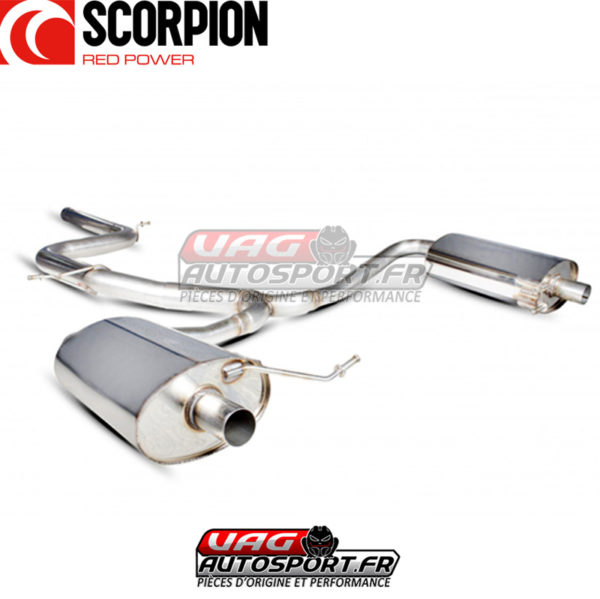 Cat-back avec suppression du silencieux intermédiaire Scorpion pour SKODA Octavia 3 vRS 2.0 TSi - SSKS003