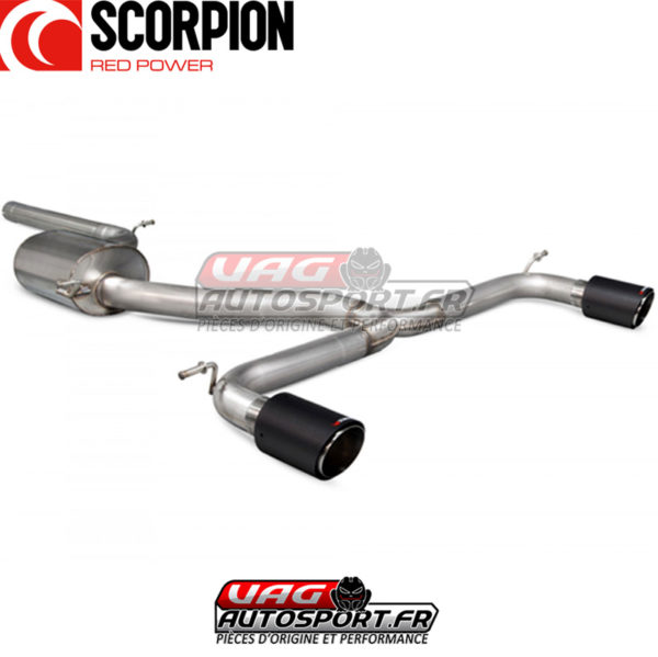 Catback sans silencieux intermédiaire pour VW Golf MK7.5 GTi TCR avec FAP - SVWS060CF - Scorpion