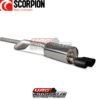 Cat-back sans intermédiaire d'échappement et sorties noires Scorpion pour VW Polo Gti 1.4TSi 180cv - SVWS045C