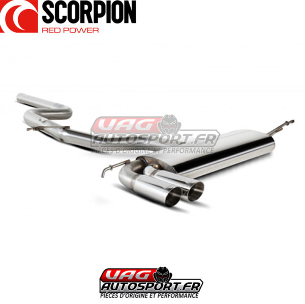 CATBACK sans silencieux intermédiaire pour VOLKSWAGEN Scirocco 1.4/2.0TSI & 2.0TDI - SVWS033 - Scorpion