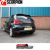 Cat-back sans intermédiaire d'échappement et sorties noires Scorpion pour VW Polo Gti 1.4TSi 180cv - SVWS045C – Image 2