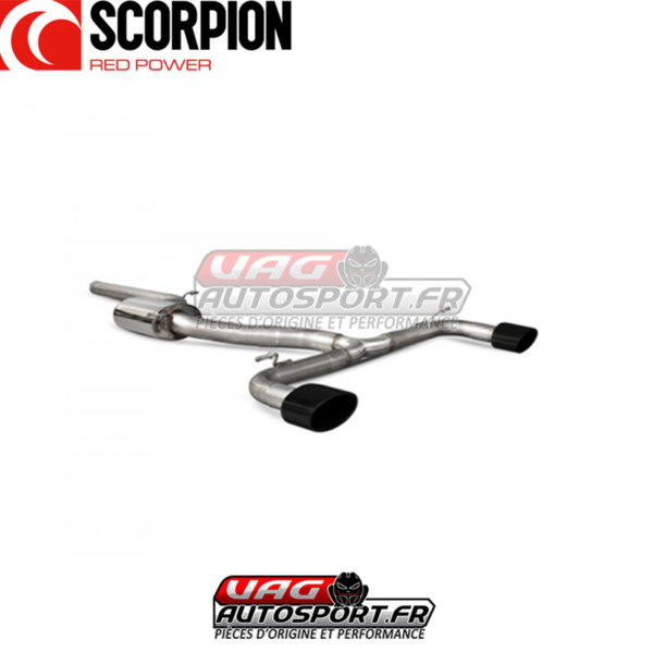 Cat-back sans silencieux intermédiaire Scorpion pour SEAT Leon Cupra - 2.0 TSI EA888 GEN3 280/290/300cv - SSTS011C