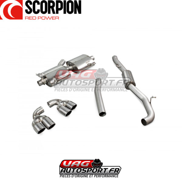 Demi-ligne / Cat-back Scorpion en INOX pour AUDI S1 8X 2.0 TFSI Quattro - SAU045 – Image 4