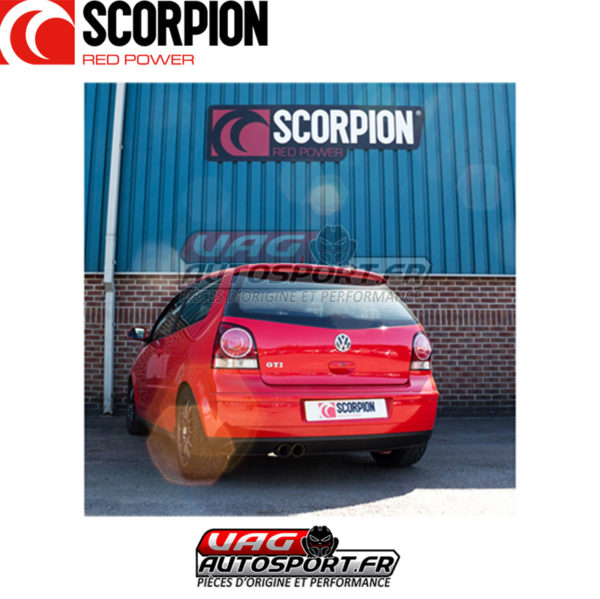 Demi-ligne / Cat-back avec intermédiaire d'échappement et sorties polies pour VW Polo Gti 1.8T 9n3 150cv/180cv- SVW052 - Scorpion – Image 5