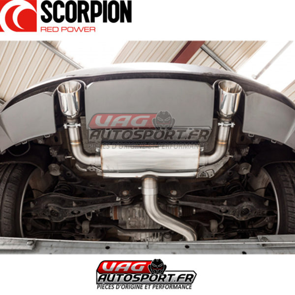 Cat-back inox (ligne après cata) avec intermédiaire et avec valves AUDI TT MK3 (8S) QUATTRO - 2.0 TSI EA888.3 - SAU085 - Scorpion – Image 5
