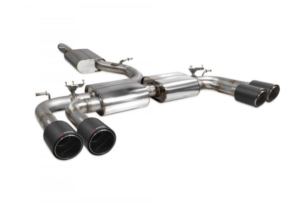 Demi-ligne / cat-back apres FAP avec silencieux et valves - Audi S3 8V2 2.0 TSI EA888 GEN3 FAP (2019 2020) - SAU096CF - Scorpion