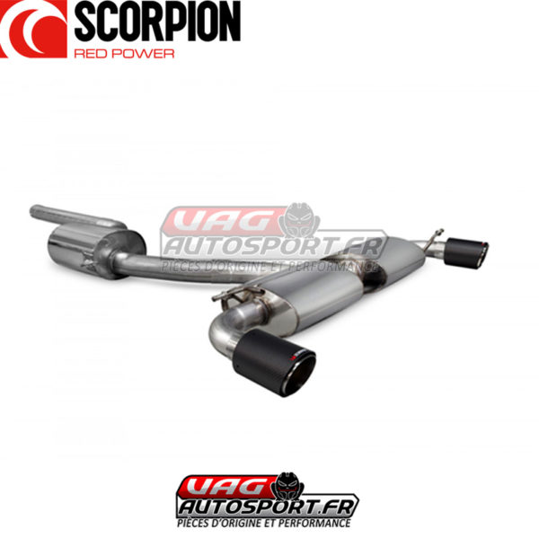 Demi-ligne d'échappement inox pour VW Scirocco R - SVW041CF - Scorpion
