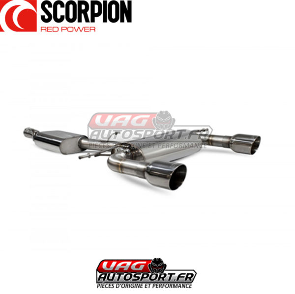 Cat-back inox (ligne après cata) avec intermédiaire sans valves AUDI TT MK3 (8S) QUATTRO - 2.0 TSI EA888.3 - SAU086 - Scorpion