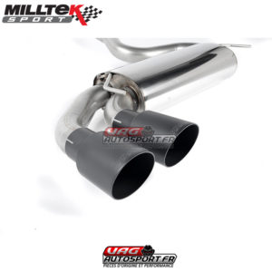 Ligne après downpipe - Avec silencieux intermédiaire - Look Origine - Sorties Twin GT90 Black - Audi Coupe UR quattro 10v Turbo (1981 - 1989) - MCXAU102 - Milltek