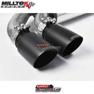Ligne après downpipe - Sans silencieux intermédiaire - Look Origine - Sorties Twin GT90 Black - Audi Coupe UR quattro 10v Turbo (1981 - 1989) - MCXAU103 - Milltek