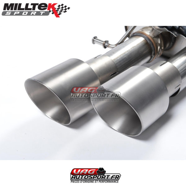 Demi-ligne (CatBack) - Avec silencieux intermédiaire - Sorties Quad GT100 Titane - Audi S8 D4 4.0 TFSI - SSXAU466 - Milltek – Image 4