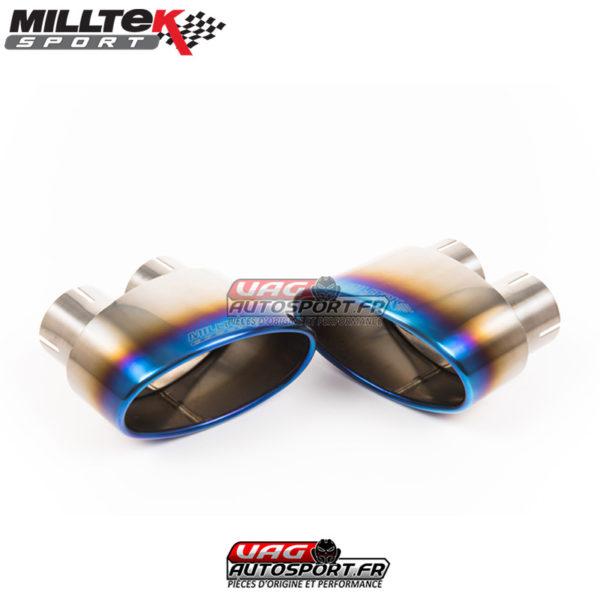 Demi-ligne (Cat-Back) Sorties Ovales Titane Burnt - Audi RS4 B9 2.9 V6 Turbo Avant - (Sans FAP) - (2018) - SSXAU806 - Milltek – Image 4