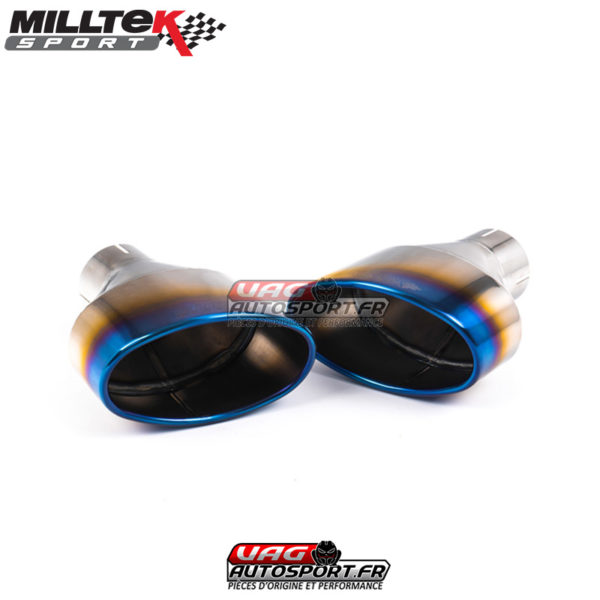 Demi-ligne (CatBack) - Sans silencieux intermédiaire - Silencieux Arrière Race - Sorties Ovales Titane Burnt - Audi RS5 B9 2.9 V6 Turbo Coupe - (Sans FAP) - SSXAU812 - Milltek – Image 4
