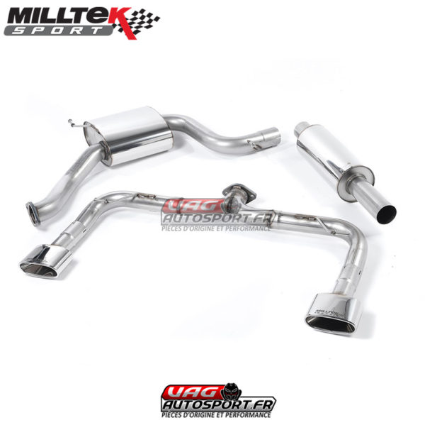 Demi-ligne (CatBack) - Avec silencieux intermédiaire - Sans silencieux Arrière - Sorties Ovales - Seat Leon Cupra 280 2.0 TSI 280 / 290 cv - (Sans FAP) - SSXSE159 - Milltek – Image 4