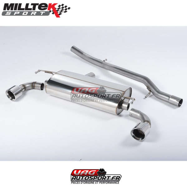 Demi-ligne (CatBack) - Sans silencieux intermédiaire - Sorties Jet 100 - VW Golf Mk4 R32 3.2 V6 4WD - SSXVW025 - Milltek – Image 4
