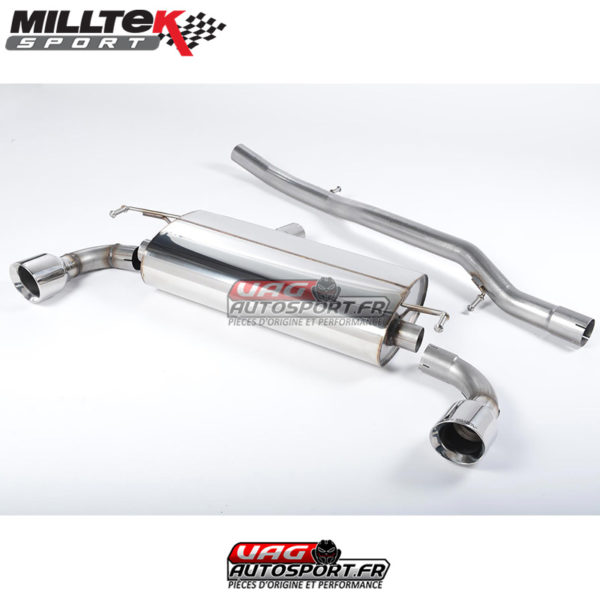 Demi-ligne (CatBack) - Sans silencieux intermédiaire - Sorties GT100 - VW Golf Mk4 R32 3.2 V6 4WD - SSXVW136 - Milltek – Image 4