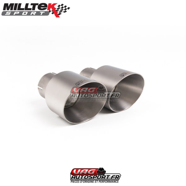 Demi-ligne (Cat-Back) Sorties Dual GT100 Titane - VW Golf MK7.5 GTi (Modeles Performance Pack) - (Sans FAP) - SSXVW498 - Milltek – Image 3