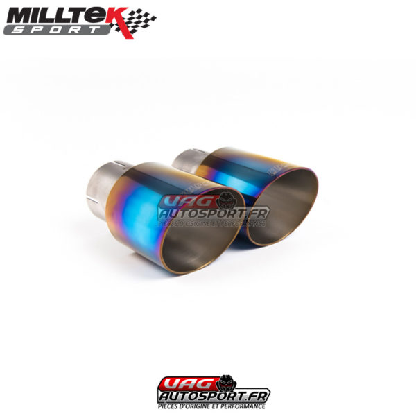 Ligne après FAP - Homologué - Sorties GT90 Titane Burnt - VW Polo GTI 2.0 TSI (5 Portes) (FAP) (2019+) - SSXVW504 - Milltek – Image 4