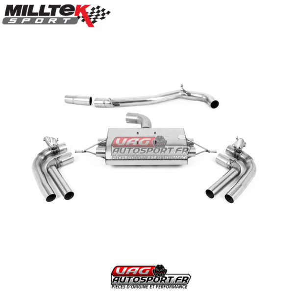 Ligne après FAP - Sans silencieux intermédiaire - Avec Valves - Sorties Quad Jet-100 Carbone - Seat Cupra Formentor 2.0TFSI 4Drive 310cv (FAP) (2021+) - SSXSE256 - Milltek