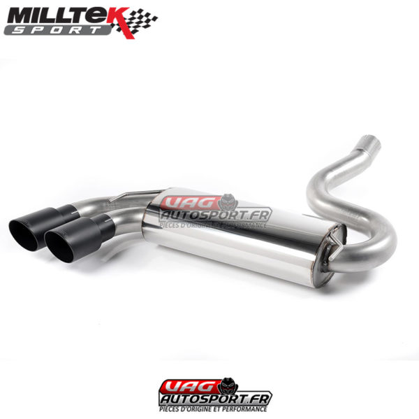 Ligne après downpipe - Avec silencieux intermédiaire - Look Origine - Sorties Twin GT90 Black - Audi Coupe UR quattro 10v Turbo (1981 - 1989) - MCXAU102 - Milltek – Image 10