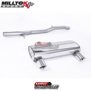 Demi-ligne (CatBack) - Sans silencieux intermédiaire - Sorties Dual GT100 - Audi TT 180 / 225 Quattro Coupe et Roadster - SSXAU237 - Milltek
