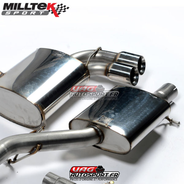 Demi-ligne (CatBack) - Avec silencieux intermédiaire - Homologué - Audi S3 2.0TFSI Quattro - SSXAU126 - Milltek – Image 2