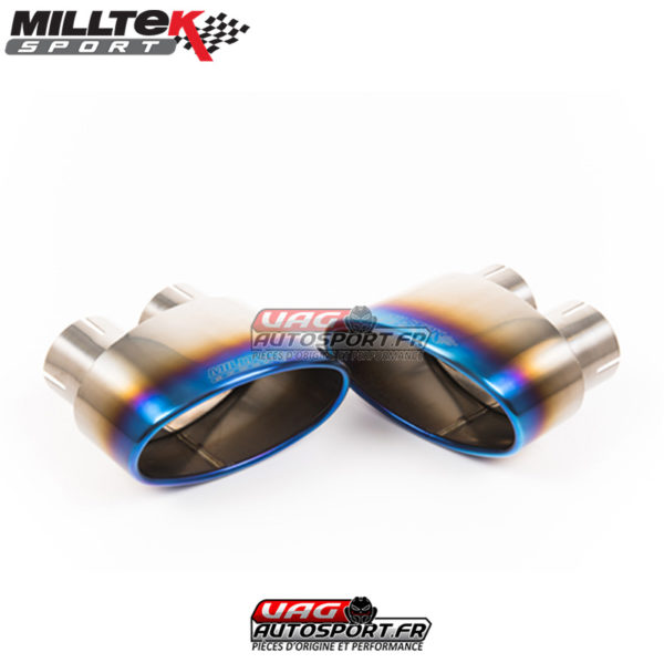 Demi-ligne (Cat-Back) Sorties Ovales Titane Burnt - Audi RS4 B9 2.9 V6 Turbo Avant - (Sans FAP) - (2018) - SSXAU806 - Milltek – Image 2