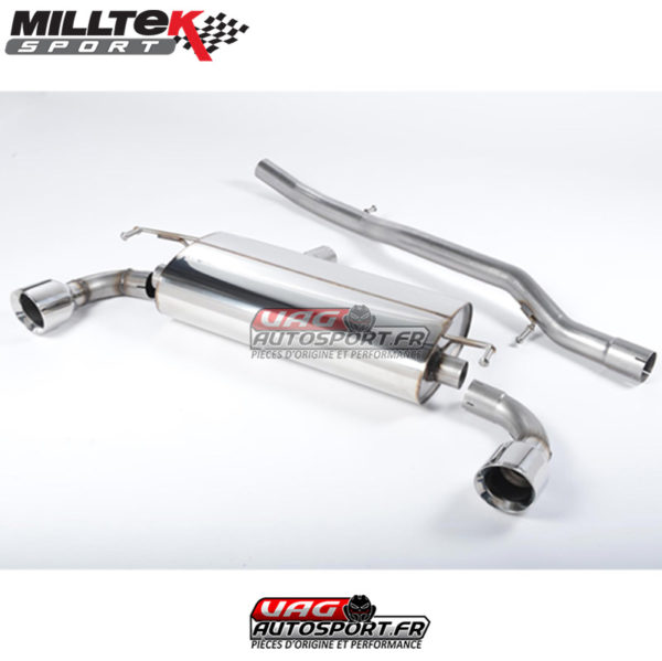 Demi-ligne (CatBack) - Sans silencieux intermédiaire - Sorties GT100 - VW Golf Mk4 R32 3.2 V6 4WD - SSXVW136 - Milltek – Image 2