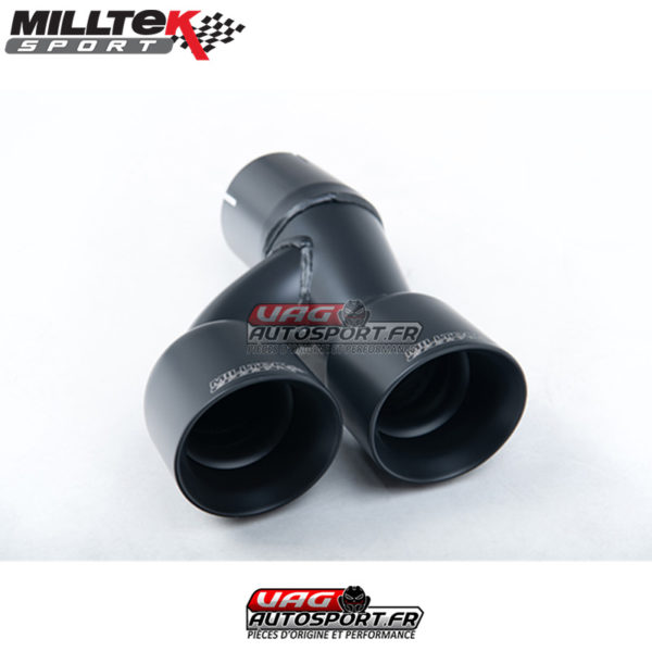 Demi-ligne (CatBack) - Sans silencieux intermédiaire - Sorties Twin GT80 Cerakote Black - VW Polo R WRC - (2013 - 2014) - SSXVW305 - Milltek – Image 2