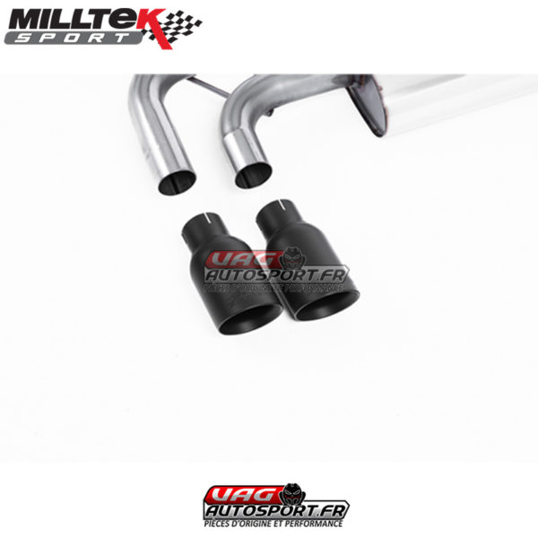 Demi-ligne (CatBack) - Sans silencieux intermédiaire - Look Edition 30 - Necessite Valance GTI - Sorties Twin GT80 Cerakote Black - VW Golf Mk5 2.0 TDI 140cv - SSXVW334 - Milltek – Image 2