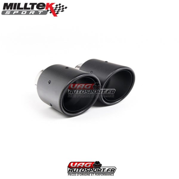 Ligne d'échappement Milltek avec sorties Carbone - VW Golf MK7.5 GTi (Performance Pack) - (Sans FAP) - SSXVW470 – Image 2