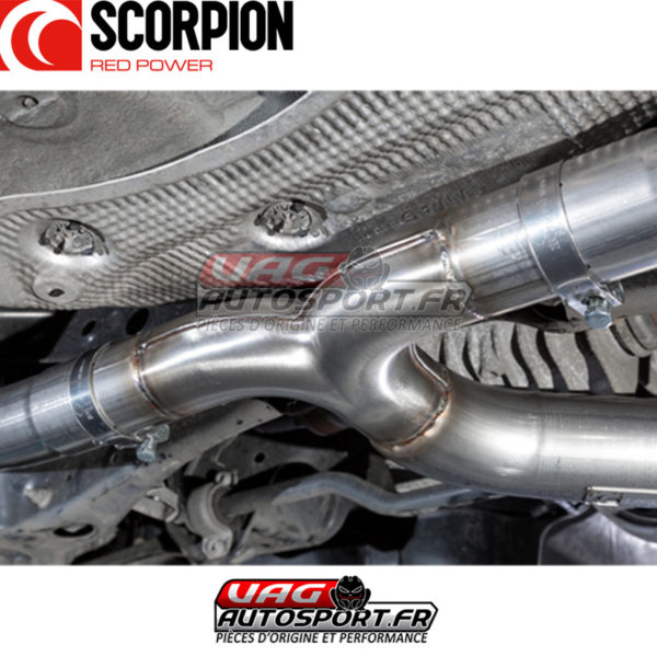 Demi-ligne d'échappement inox (après cata) - VW Golf MK7 R Break - SVW053 - Scorpion – Image 6