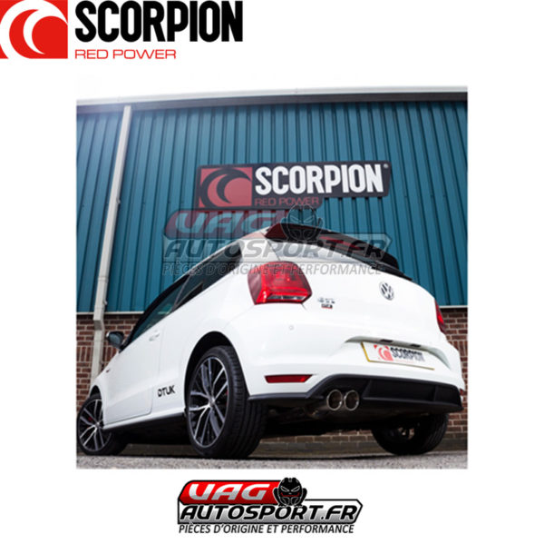 Cat-back sans silencieux intermédiaire avec sorties polies pour VW Polo Gti 1.8 TSI 6C 192cv - SVWS051 - Scorpion – Image 6