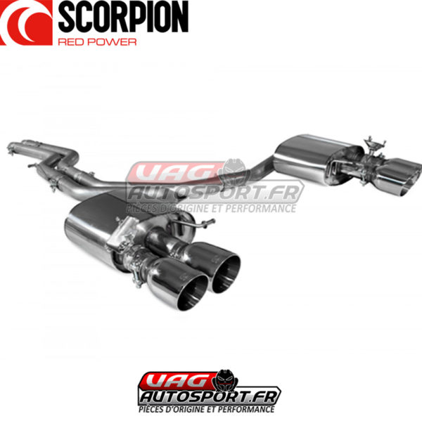 Demi-ligne d'échappement inox pour Audi S4 B9 Quattro 3.0T V6 Avant - SAUS088 - Scorpion – Image 2