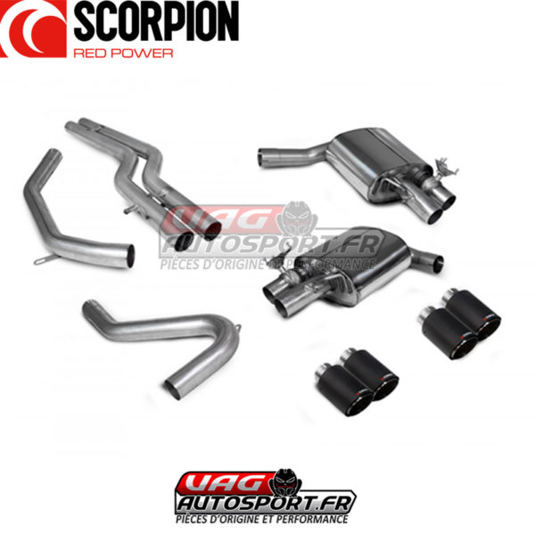 Demi-ligne d'échappement inox pour Audi S4 B9 Quattro 3.0T V6 Avant - SAUS088CF - Scorpion – Image 4