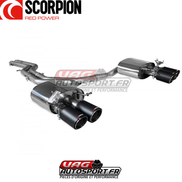 Demi-ligne d'échappement inox pour Audi S4 B9 Quattro 3.0T V6 Avant - SAUS088CF - Scorpion – Image 2