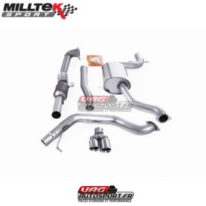 Ligne Complète - Avec Catalyseur Hi-Flow Race 200 CPSI - Avec silencieux intermédiaire VW Jetta Mk6 GLI 2.0 TSI - (2011 - 2014) - SSXVW291 - Milltek