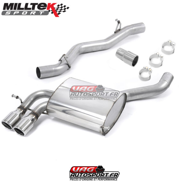 Demi-ligne (CatBack) - Sans silencieux intermédiaire - Audi S3 8P 2.0 TFSI Quattro - SSXAU123 - Milltek – Image 4