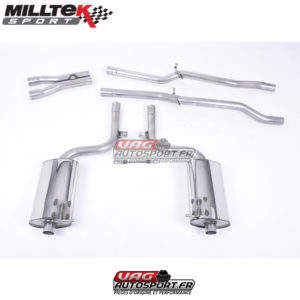 Demi-ligne (CatBack) - Sans silencieux intermédiaire - Sorties Jet 100 - Audi S4 4.2 V8 Quattro B6 - SSXAU038 - Milltek