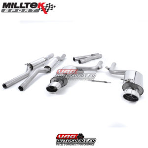 Demi-ligne (CatBack) - Avec silencieux intermédiaire - Sans Valves silencieux Arrière - Sorties Ovales - Audi RS4 B7 4.2 V8 Saloon Avant et Cabriolet - SSXAU060 - Milltek
