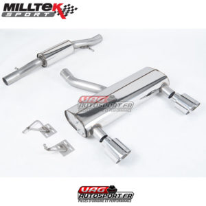 Ligne après catalyseur - Avec silencieux intermédiaire - Sorties GT115 Chrome - Audi TT 3.2 Quattro - SSXAU1036 - Milltek