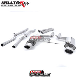 Demi-ligne (CatBack) - Sans silencieux intermédiaire - Sans Valves silencieux Arrière - Sorties Ovales - Audi RS4 B7 4.2 V8 Saloon Avant et Cabriolet - SSXAU117 - Milltek