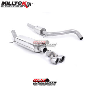 Demi-ligne (CatBack) - Avec silencieux intermédiaire Audi A1 S-Line 1.4 TFSI 122cv - SSXAU282 - Milltek