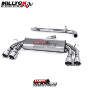 Demi-ligne (CatBack) - Sans silencieux intermédiaire - Sans Valve sur le silencieux Arrière Audi S3 2.0 TFSI Quattro 3 Portes 8V/8V.2- (Sans FAP) - SSXAU523 - Milltek