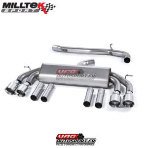 Demi-ligne (CatBack) - Sans silencieux intermédiaire - Sans Valve sur le silencieux Arrière Audi S3 2.0 TFSI Quattro Saloon / Cabrio 8V/8V.2 - (Sans FAP) - SSXAU542 - Milltek